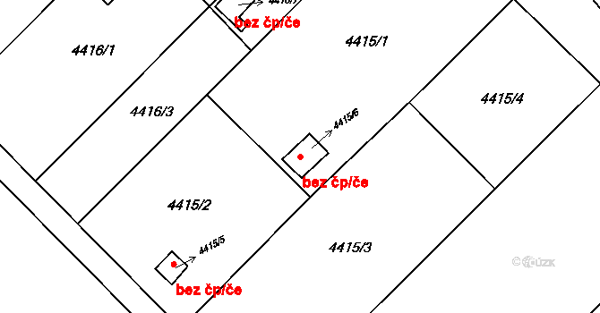 Znojmo 42981751 na parcele st. 4415/6 v KÚ Znojmo-město, Katastrální mapa