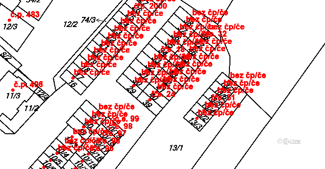 Teplice 45136751 na parcele st. 41 v KÚ Sobědruhy, Katastrální mapa