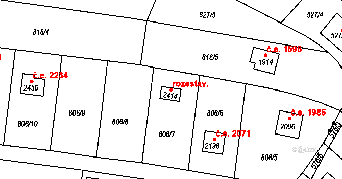 Plzeň 46516751 na parcele st. 2414 v KÚ Litice u Plzně, Katastrální mapa