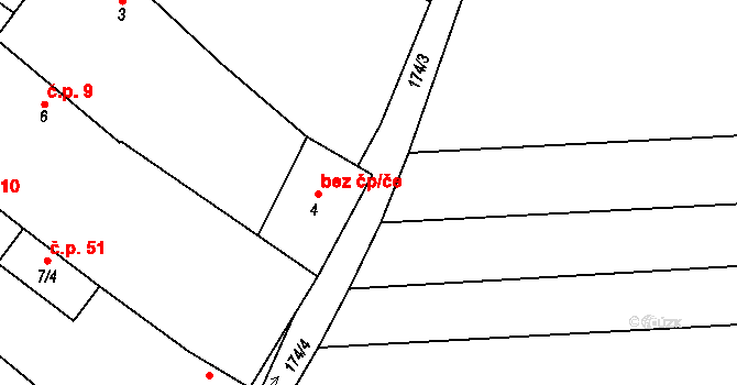 Biskupice-Pulkov 49913751 na parcele st. 4 v KÚ Pulkov, Katastrální mapa