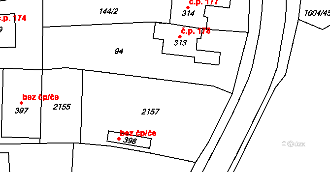 Kočí 26 na parcele st. 93 v KÚ Kočí, Katastrální mapa