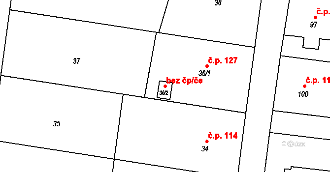 Petrovice u Karviné 38216752 na parcele st. 36/2 v KÚ Závada nad Olší, Katastrální mapa