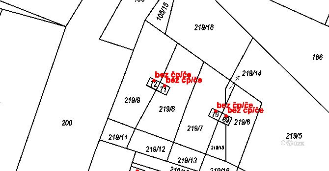 Bolešiny 39217752 na parcele st. 71 v KÚ Kroměždice, Katastrální mapa