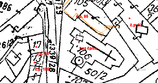 Prosiměřice 41444752 na parcele st. 106 v KÚ Prosiměřice, Katastrální mapa