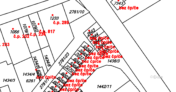 Chrudim 48654752 na parcele st. 5556 v KÚ Chrudim, Katastrální mapa
