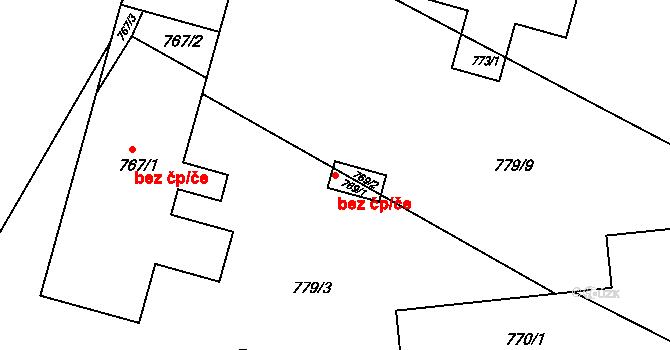 Neveklov 50209752 na parcele st. 769/1 v KÚ Neveklov, Katastrální mapa