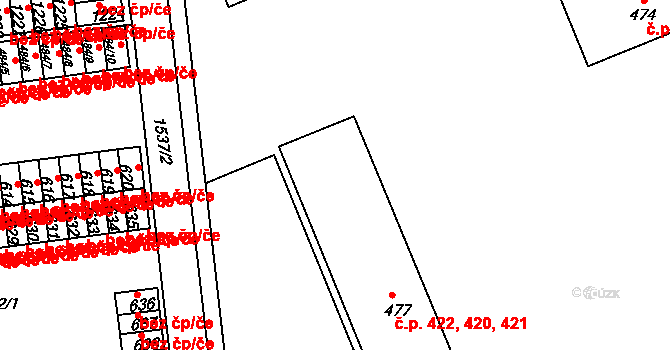 Nepomuk 420,421,422 na parcele st. 477 v KÚ Nepomuk, Katastrální mapa