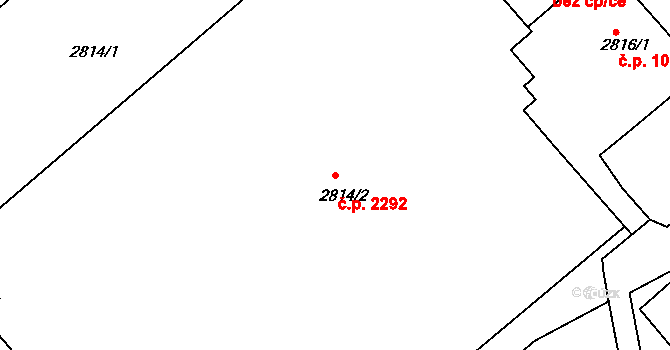 Frýdek 2292, Frýdek-Místek na parcele st. 2814/2 v KÚ Frýdek, Katastrální mapa