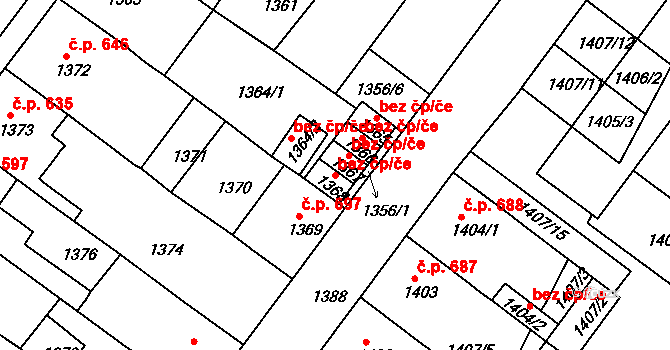 Duchcov 39104753 na parcele st. 1368 v KÚ Duchcov, Katastrální mapa