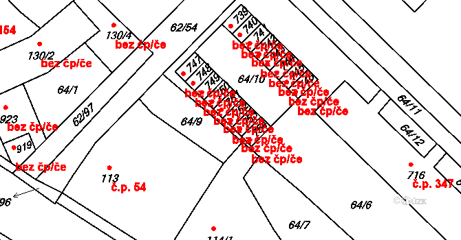 Říčany 39897753 na parcele st. 752 v KÚ Říčany-Radošovice, Katastrální mapa