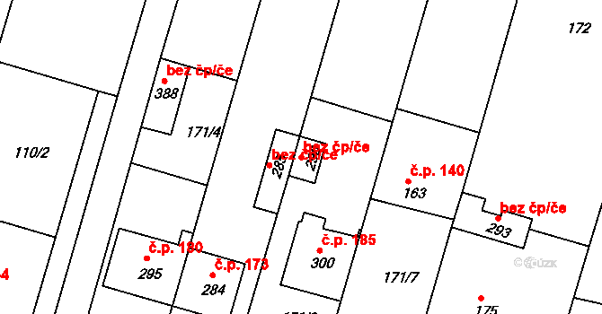 Holešov 47586753 na parcele st. 290 v KÚ Žopy, Katastrální mapa
