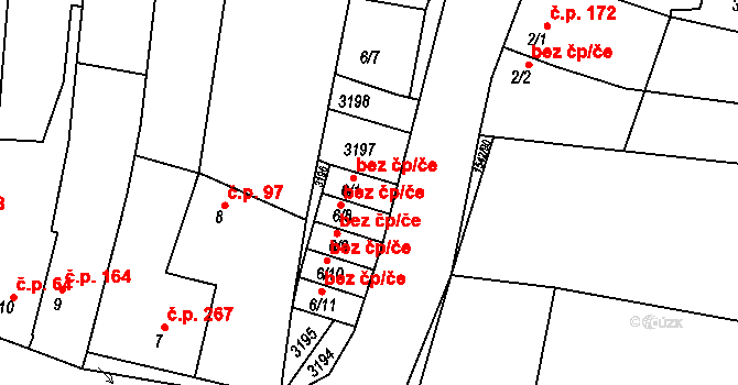 Žeravice 48587753 na parcele st. 6/1 v KÚ Žeravice u Kyjova, Katastrální mapa