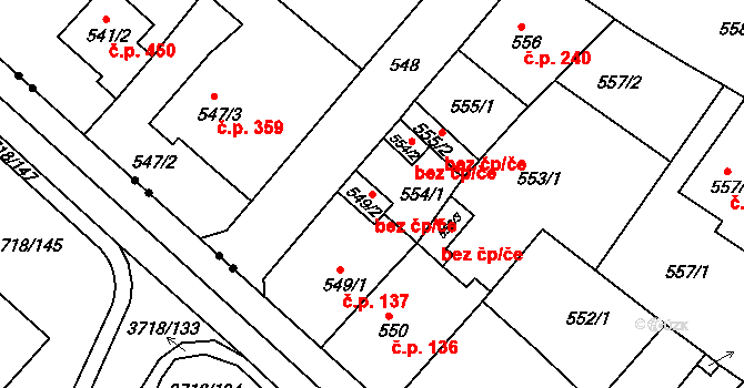 Litoměřice 48749753 na parcele st. 549/2 v KÚ Pokratice, Katastrální mapa