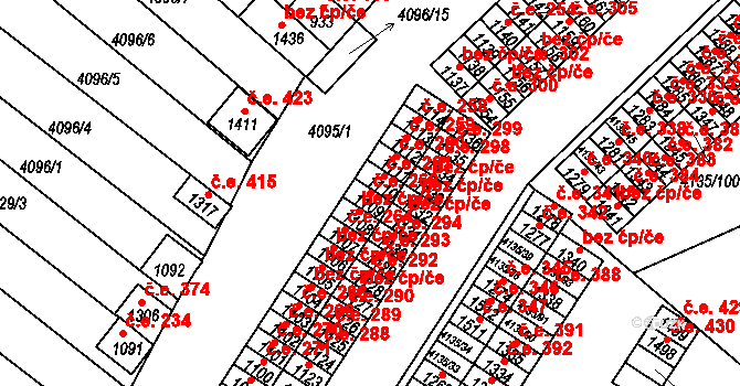 Počátky 262 na parcele st. 1109 v KÚ Počátky, Katastrální mapa