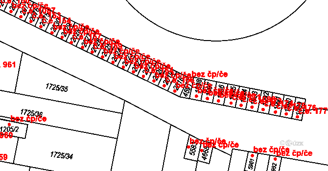 Uherský Brod 166 na parcele st. 2019 v KÚ Uherský Brod, Katastrální mapa