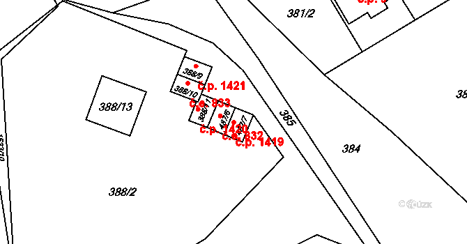 Ráj 1419, Karviná na parcele st. 487/7 v KÚ Ráj, Katastrální mapa