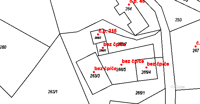 Trnávka 38974754 na parcele st. 266/6 v KÚ Trnávka u Nového Jičína, Katastrální mapa