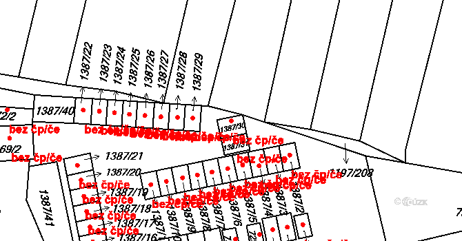 Vejprnice 39674754 na parcele st. 1387/30 v KÚ Vejprnice, Katastrální mapa