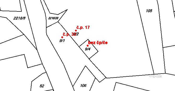 Týnec nad Sázavou 45413754 na parcele st. 9/4 v KÚ Pecerady, Katastrální mapa