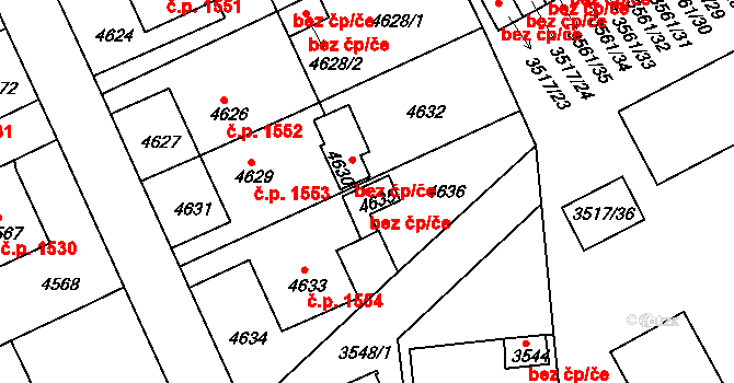 Krnov 45633754 na parcele st. 4635 v KÚ Krnov-Horní Předměstí, Katastrální mapa