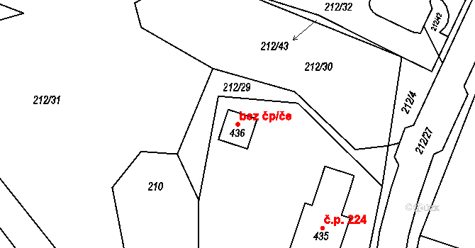 Perštejn 47560754 na parcele st. 436 v KÚ Černýš, Katastrální mapa