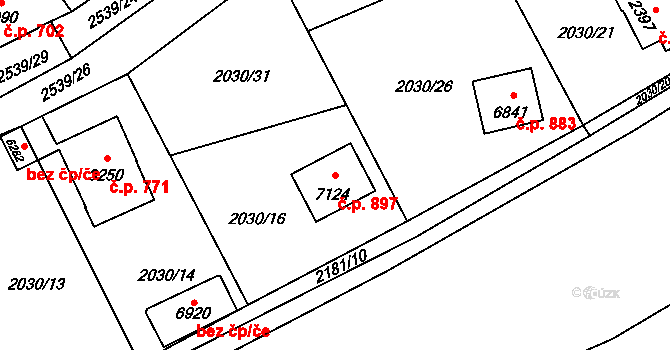 Beroun-Závodí 897, Beroun na parcele st. 7124 v KÚ Beroun, Katastrální mapa