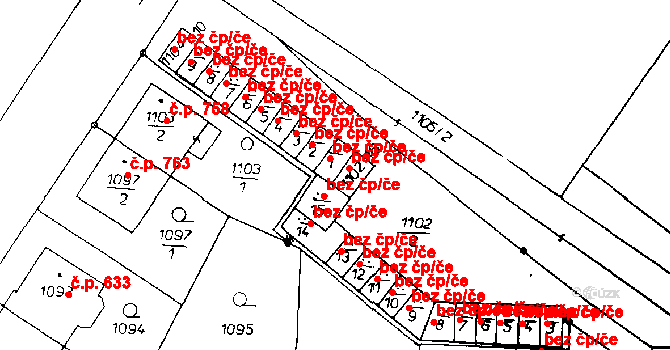 Poděbrady 43153755 na parcele st. 1104/1 v KÚ Poděbrady, Katastrální mapa