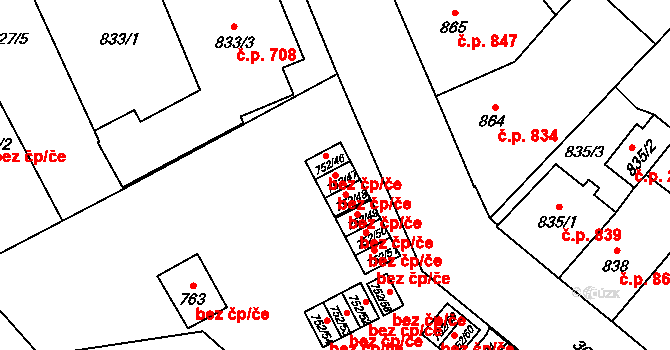Opava 43778755 na parcele st. 752/47 v KÚ Opava-Předměstí, Katastrální mapa