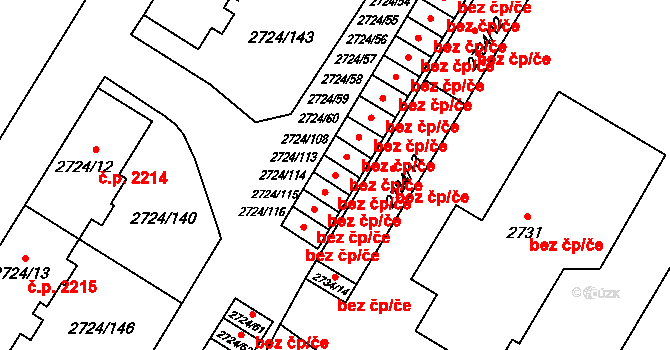 Opava 43807755 na parcele st. 2724/113 v KÚ Opava-Předměstí, Katastrální mapa