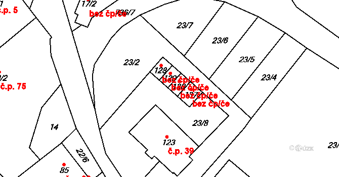 Bílá Lhota 47412755 na parcele st. 130 v KÚ Řimice, Katastrální mapa