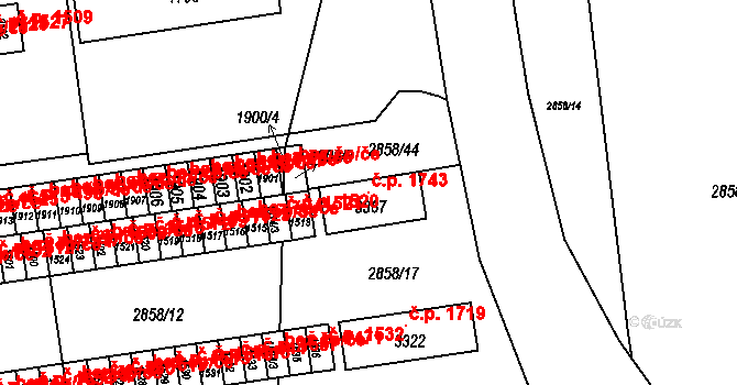 Lipník nad Bečvou I-Město 1743, Lipník nad Bečvou na parcele st. 3367 v KÚ Lipník nad Bečvou, Katastrální mapa