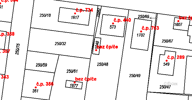 Pardubice 40436756 na parcele st. 1048 v KÚ Rosice nad Labem, Katastrální mapa