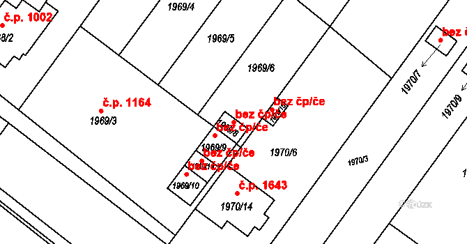 Holešov 41055756 na parcele st. 1969/8 v KÚ Holešov, Katastrální mapa