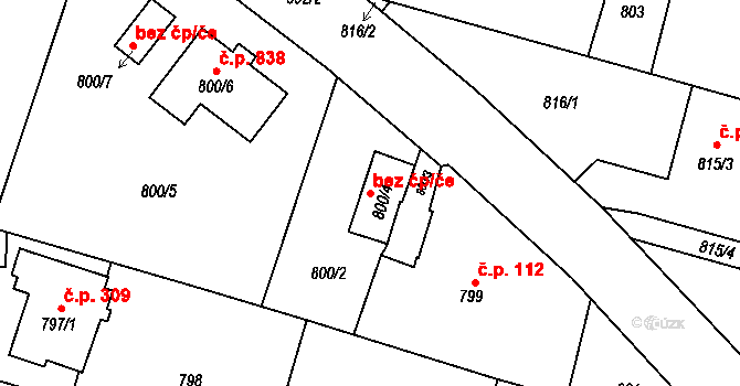 Štěpánkovice 42560756 na parcele st. 800/4 v KÚ Štěpánkovice, Katastrální mapa