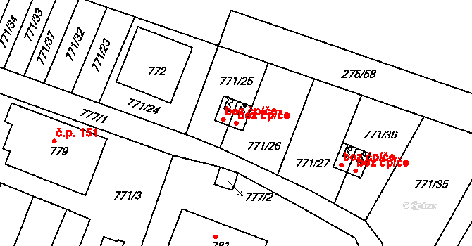 Nový Vestec 43144756 na parcele st. 774 v KÚ Nový Vestec, Katastrální mapa
