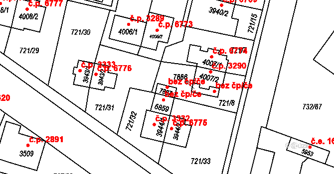Zlín 47733756 na parcele st. 7887 v KÚ Zlín, Katastrální mapa