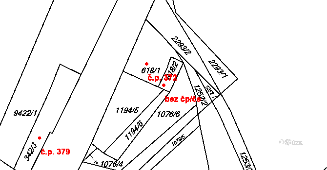 Slavonice 48873756 na parcele st. 618/2 v KÚ Slavonice, Katastrální mapa