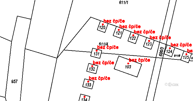 Hluboká 50081756 na parcele st. 131 v KÚ Hluboká u Skutče, Katastrální mapa