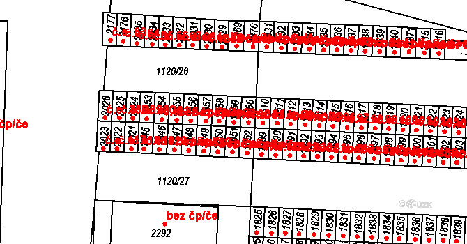 Humpolec 90 na parcele st. 1859 v KÚ Humpolec, Katastrální mapa