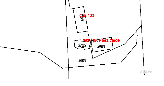 Praha 103422757 na parcele st. 270/2 v KÚ Hradčany, Katastrální mapa
