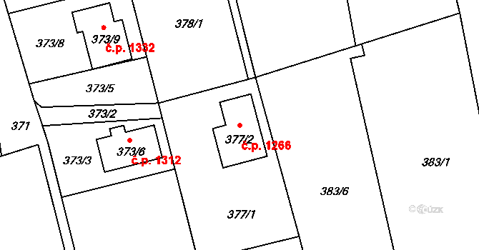 Kylešovice 1266, Opava na parcele st. 377/2 v KÚ Kylešovice, Katastrální mapa
