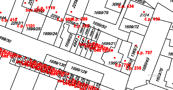 Třebíč 38368757 na parcele st. 4945 v KÚ Třebíč, Katastrální mapa