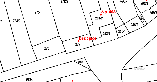 Brno 42238757 na parcele st. 279 v KÚ Chrlice, Katastrální mapa