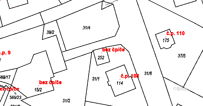 Havlíčkův Brod 115141758 na parcele st. 252 v KÚ Termesivy, Katastrální mapa
