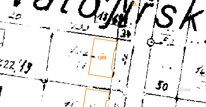 Velvary 820 na parcele st. 1366 v KÚ Velvary, Katastrální mapa