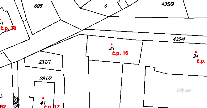 Děpoltice 16, Dešenice na parcele st. 79 v KÚ Děpoltice, Katastrální mapa