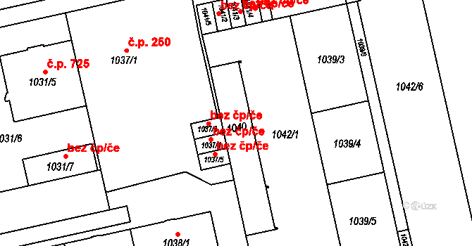 Praha 20 40430758 na parcele st. 1040 v KÚ Vokovice, Katastrální mapa