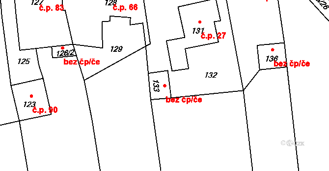 Krčmaň 40858758 na parcele st. 133 v KÚ Krčmaň, Katastrální mapa