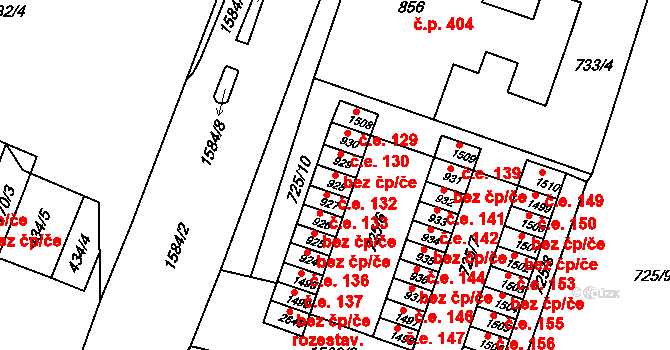 Litovel 132 na parcele st. 928 v KÚ Litovel, Katastrální mapa