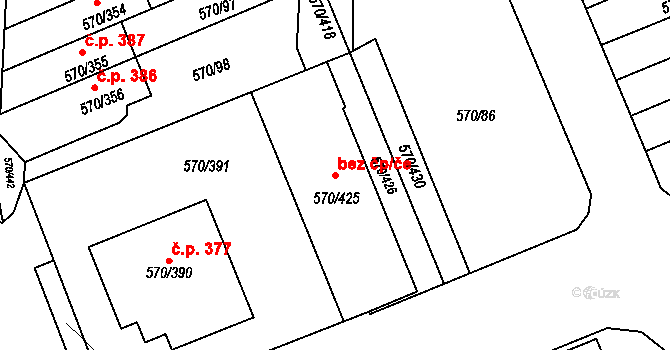 Žďár nad Sázavou 42015758 na parcele st. 570/425 v KÚ Zámek Žďár, Katastrální mapa